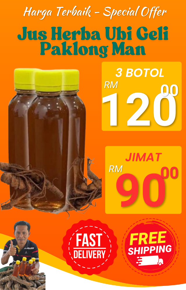 Jus Herba Ubi Geli Paklong Man 3Botol RM120