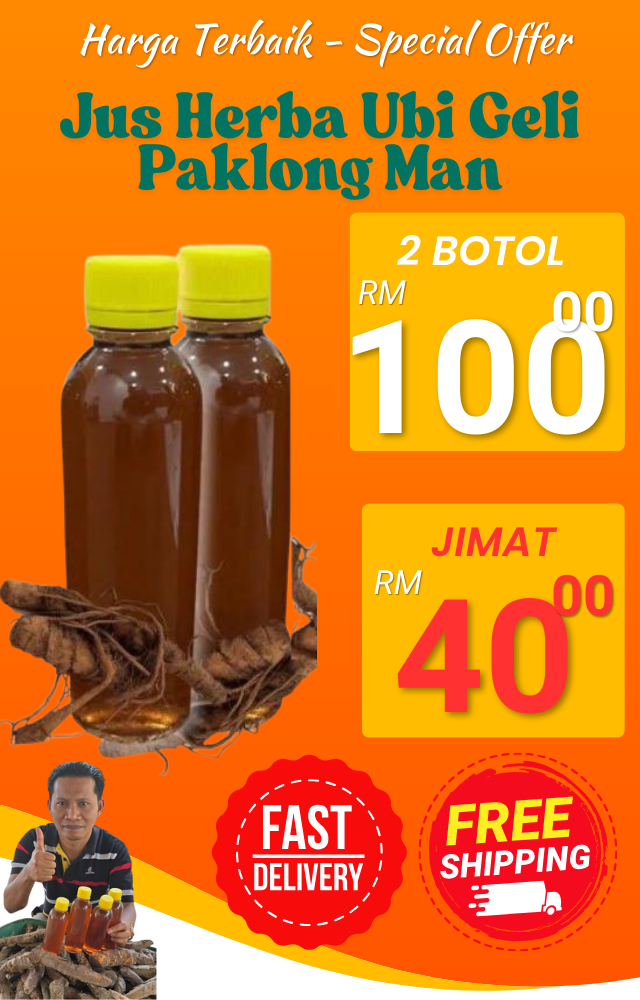 Jus Herba Ubi Geli Paklong Man 2Botol RM100